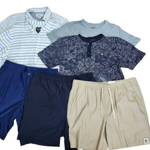 Mens Size Large Summer Lot Shorts Short Sleeve Shirt